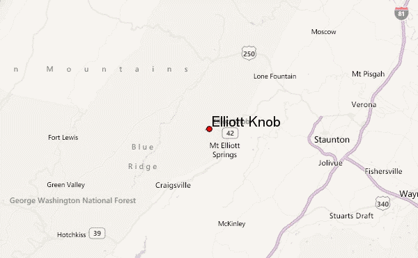Elliott Knob Location Map