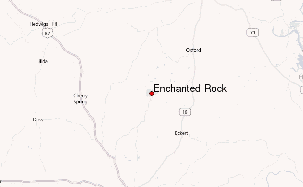 Enchanted Rock Location Map