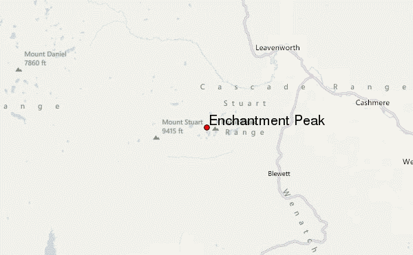 Enchantment Peak Location Map