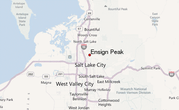 Ensign Peak Location Map
