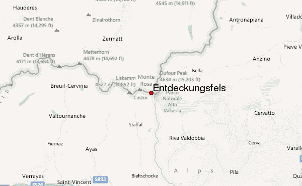 Entdeckungsfels Location Map