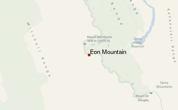 Eon Mountain Location Map