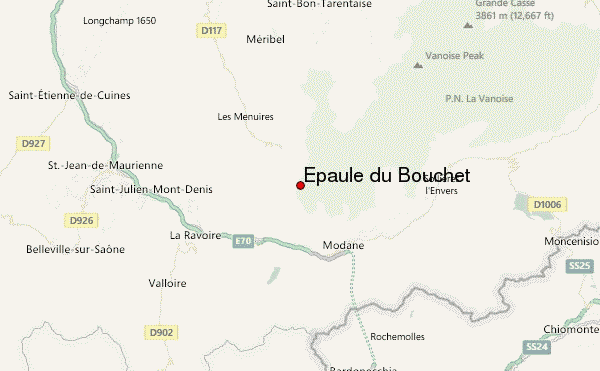 Épaule du Bouchet Location Map