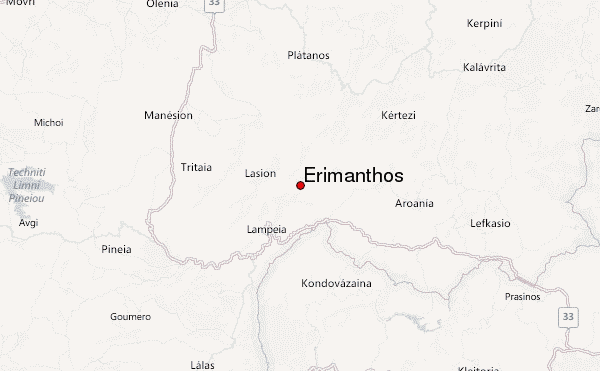 Erimanthos Location Map