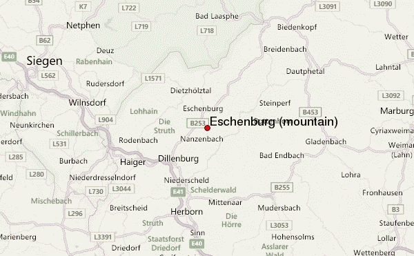 Eschenburg (mountain) Location Map