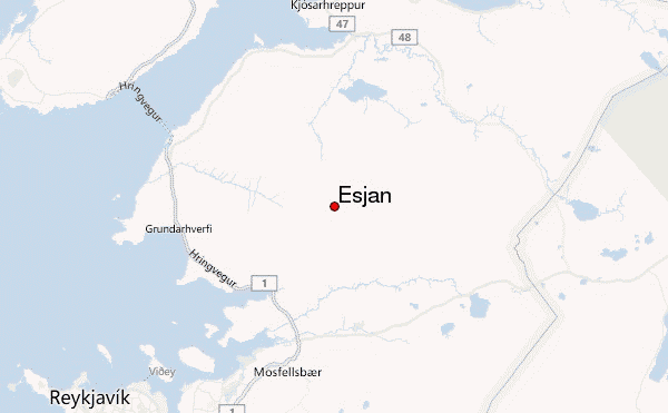 Esjan Location Map