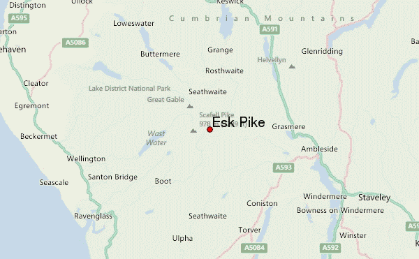 Esk Pike Location Map