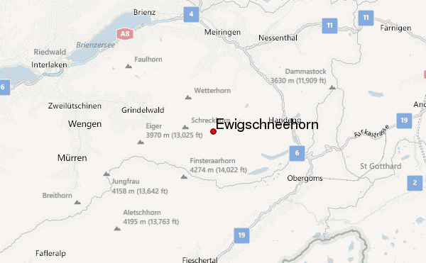 Ewigschneehorn Location Map