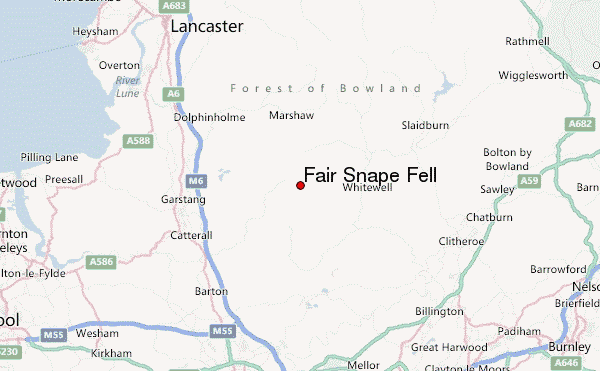 Fair Snape Fell Location Map
