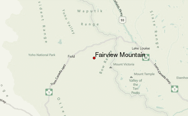 Fairview Mountain Location Map
