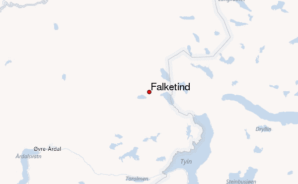 Falketind Location Map
