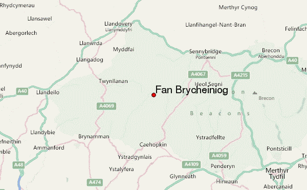 Fan Brycheiniog Location Map