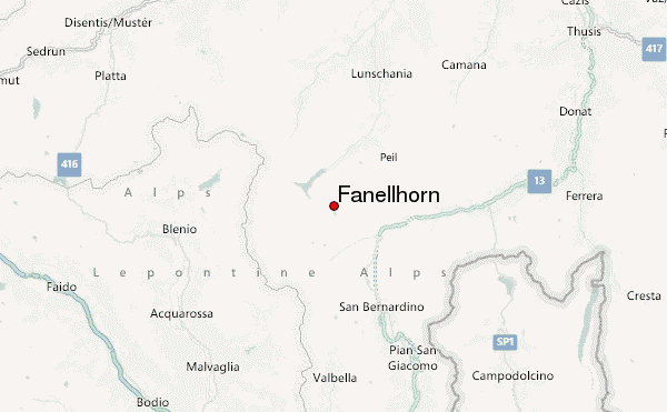 Fanellhorn Location Map