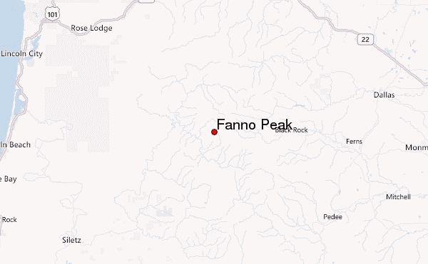 Fanno Peak Location Map