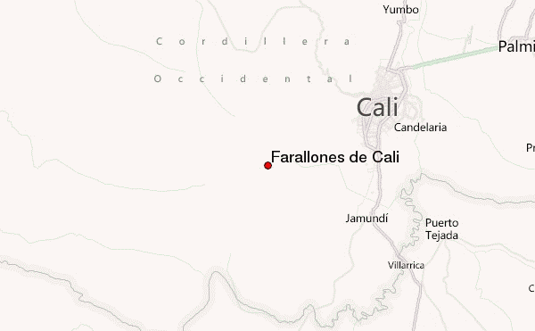Farallones de Cali Location Map