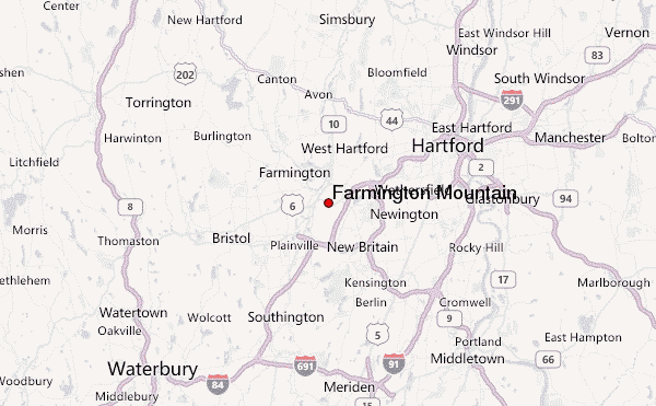Farmington Mountain Location Map