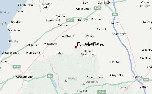 Faulds Brow Location Map