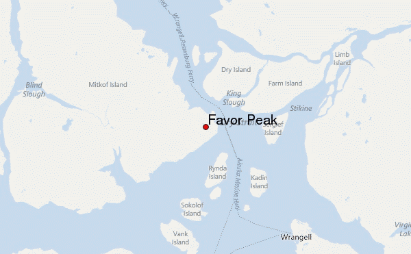 Favor Peak Location Map