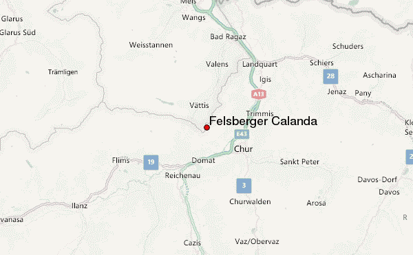 Felsberger Calanda Location Map