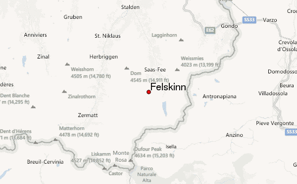 Felskinn Location Map