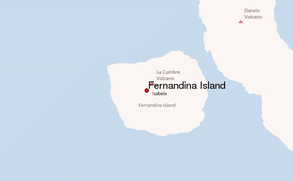 Fernandina Island Location Map