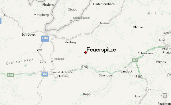 Feuerspitze Location Map