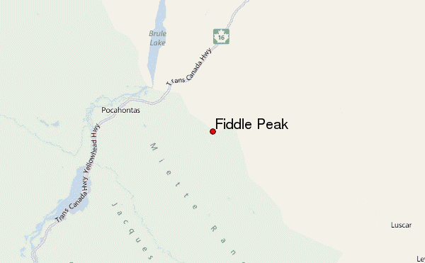 Fiddle Peak Location Map
