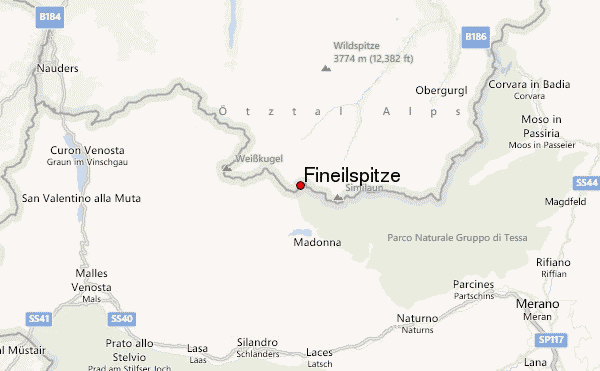 Fineilspitze Location Map