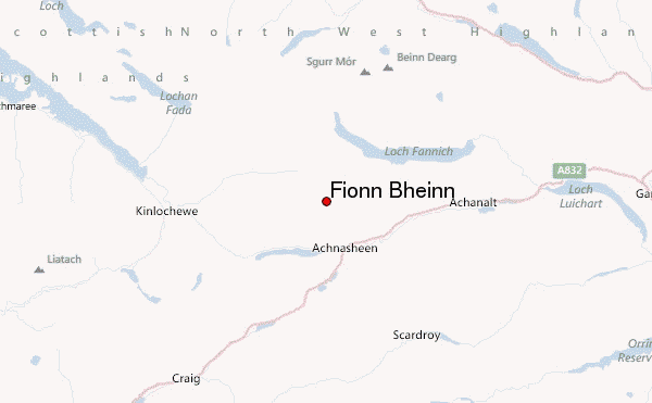 Fionn Bheinn Location Map