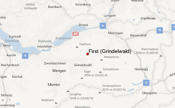 First (Grindelwald) Location Map