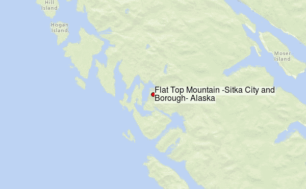 Flat Top Mountain (Sitka City and Borough, Alaska) Location Map