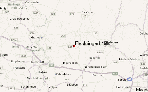 Flechtingen Hills Location Map