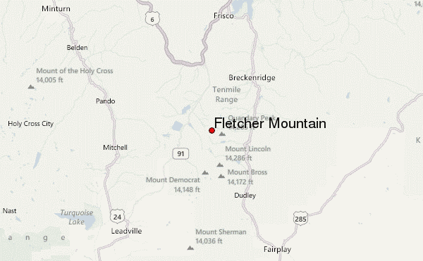 Fletcher Mountain Location Map