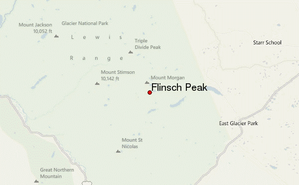 Flinsch Peak Location Map