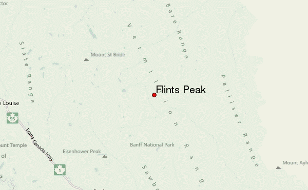 Flints Peak Location Map