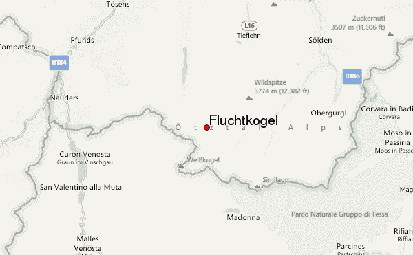 Fluchtkogel Location Map