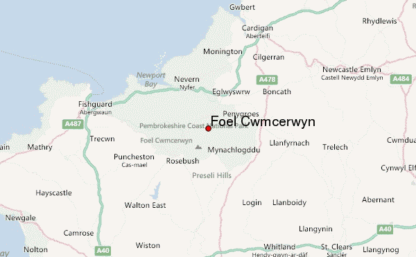 Foel Cwmcerwyn Location Map