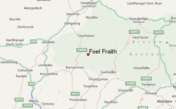 Foel Fraith Location Map
