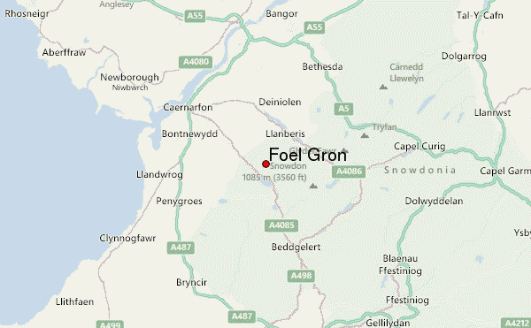 Foel Gron Location Map