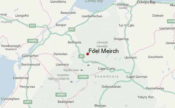 Foel Meirch Location Map