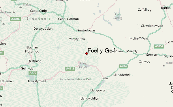 Foel y Geifr Location Map