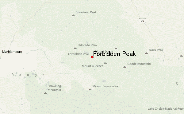 Forbidden Peak Location Map