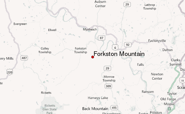 Forkston Mountain Location Map