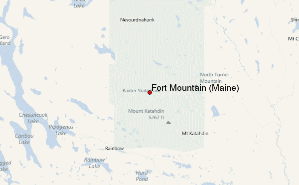 Fort Mountain (Maine) Location Map