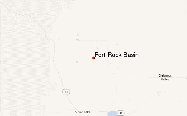 Fort Rock Basin Location Map