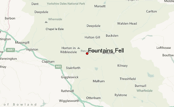 Fountains Fell Location Map
