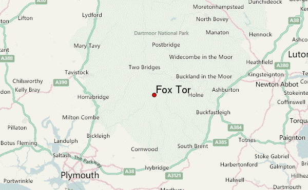 Fox Tor Location Map