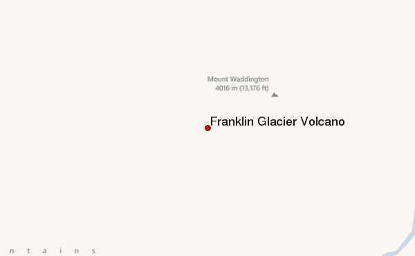 Franklin Glacier Volcano Location Map