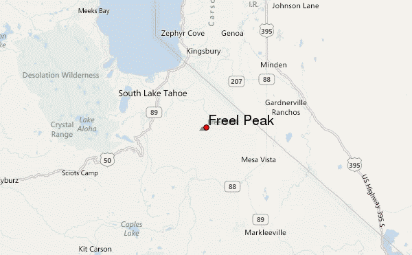 Freel Peak Location Map