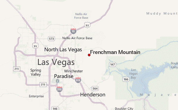 Frenchman Mountain Location Map